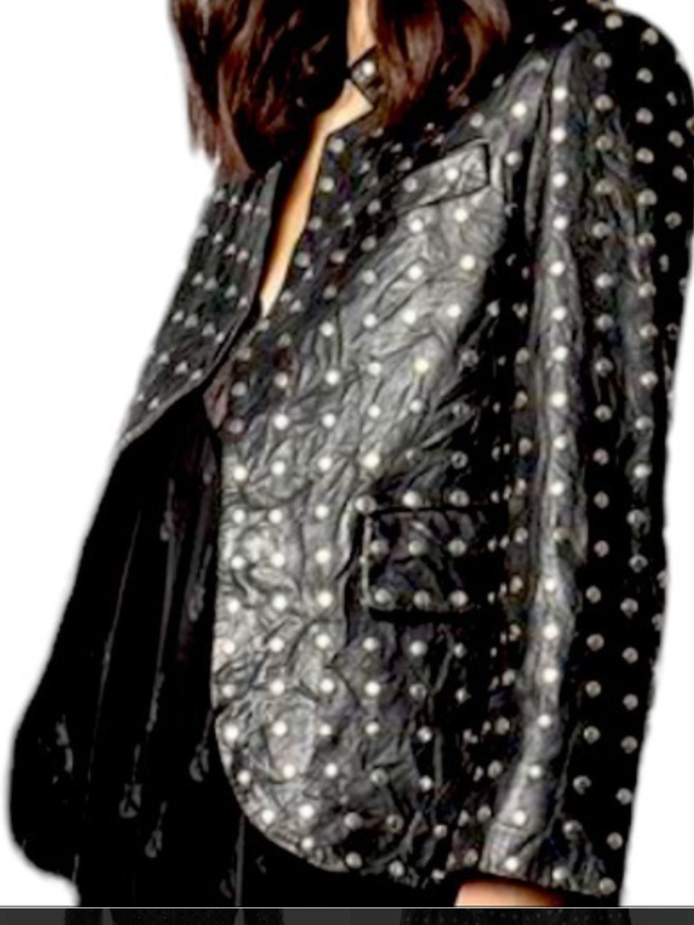 Zadig & Voltaire Black Studded Leather Jacket